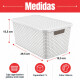 Caja simil ratán 7 lts BLANCO
