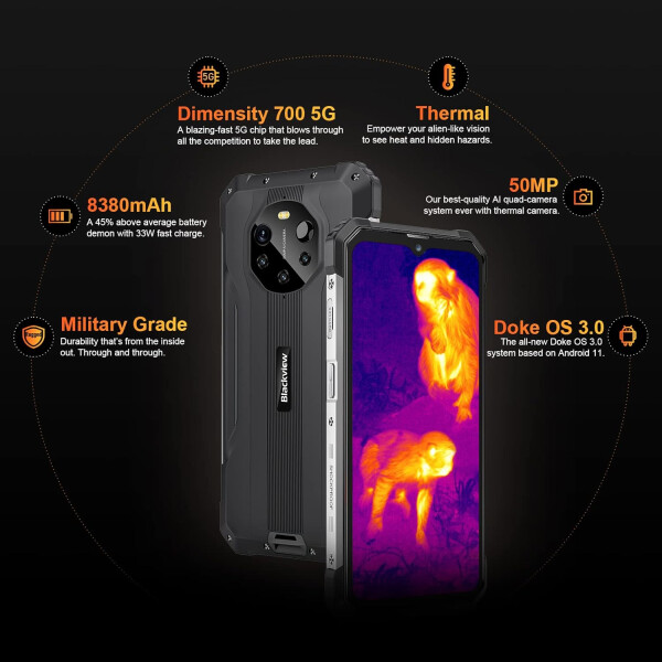 Blackview Bl8800 Pro 8/128 Gb/ 5g + Regalo NARANJA