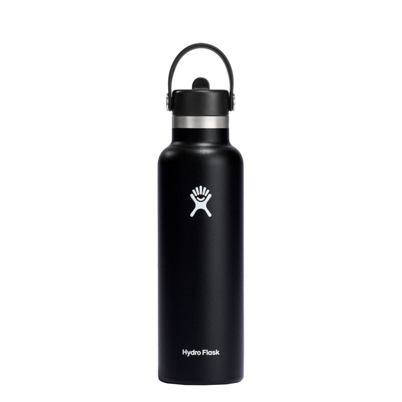 Botella Hydro Flask 21 Oz Standard Flex Straw Cap Negro Botella Hydro Flask 21 Oz Standard Flex Straw Cap Negro