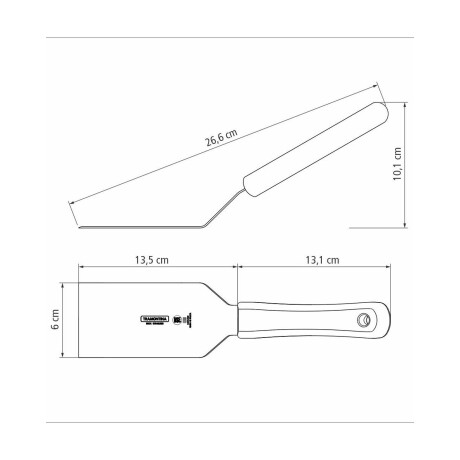 Espátula para Frituras 5x2,5" Tramontina Profesional Master en Acero Inoxidable y Polipropileno Espátula para Frituras 5x2,5" Tramontina Profesional Master en Acero Inoxidable y Polipropileno
