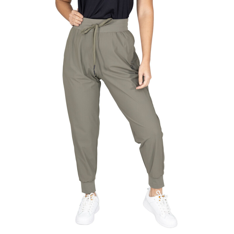 PANT FEM POLY/ELAST EVERLAST WARP ZIP GN W6 S VERDE