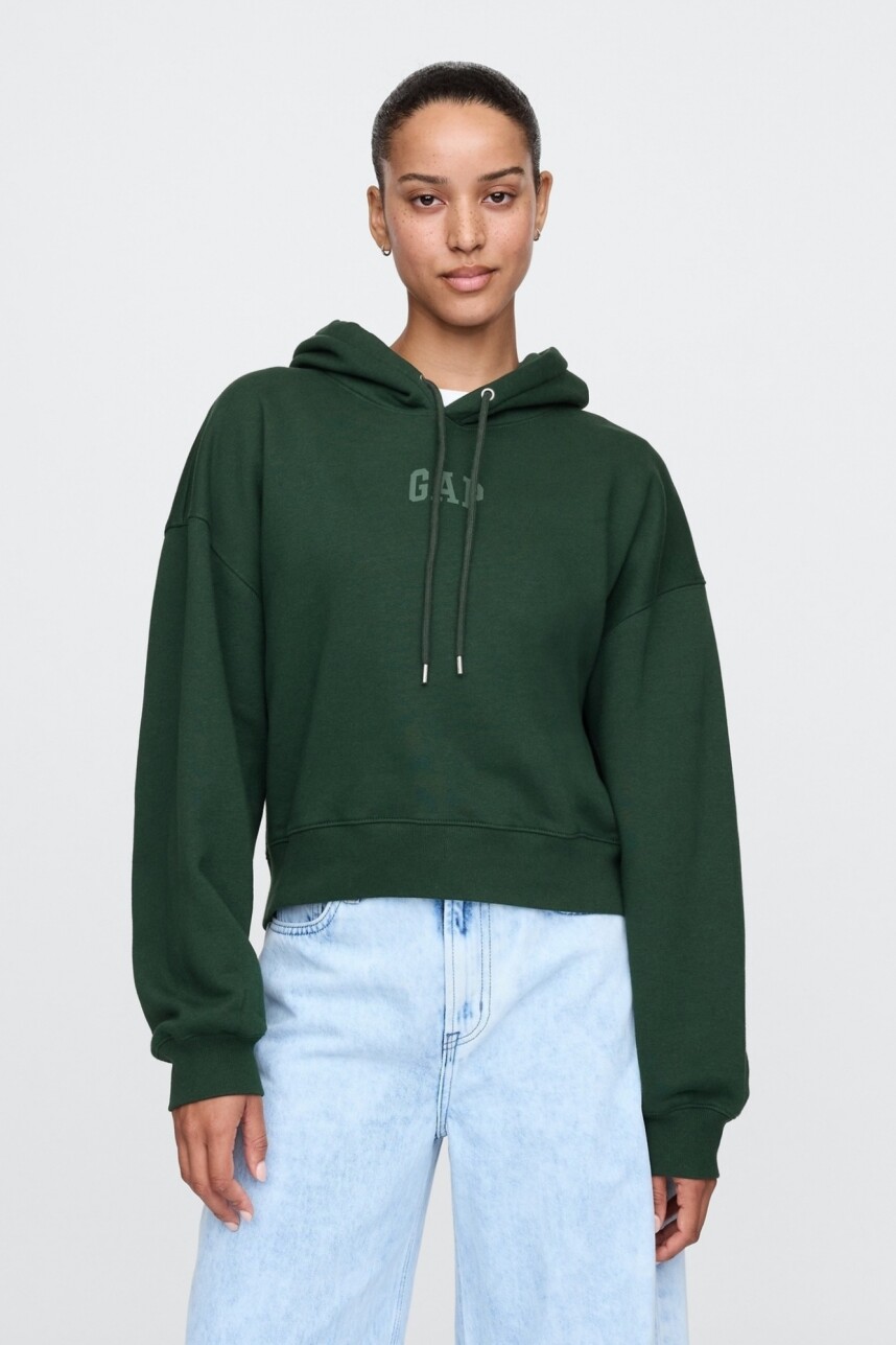 Canguro Con Felpa Mujer Essex Green 702