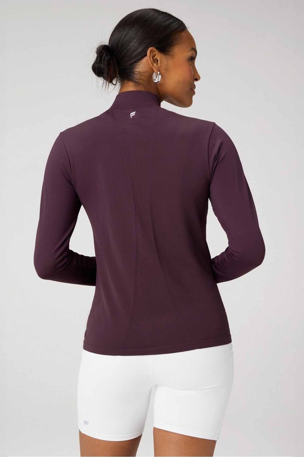 Polo Manga Larga Feather Tech+ Half-Zip Top Mujer Oxblood