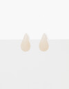 Aros Colgantes Cortos Color Aro Corto Gota De Resina - Blanco Crema