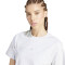 Remera de Mujer Adidas Essentials Logo Pequeño Gris Claro