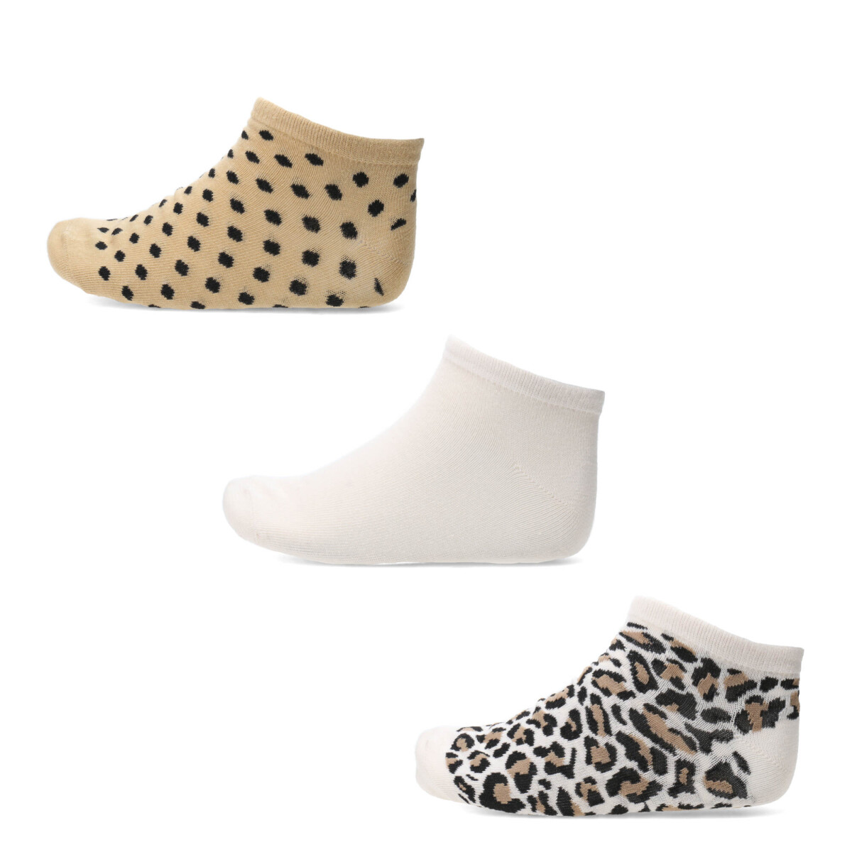 Medias de Mujer Miss Carol trainer pack x3 beige 