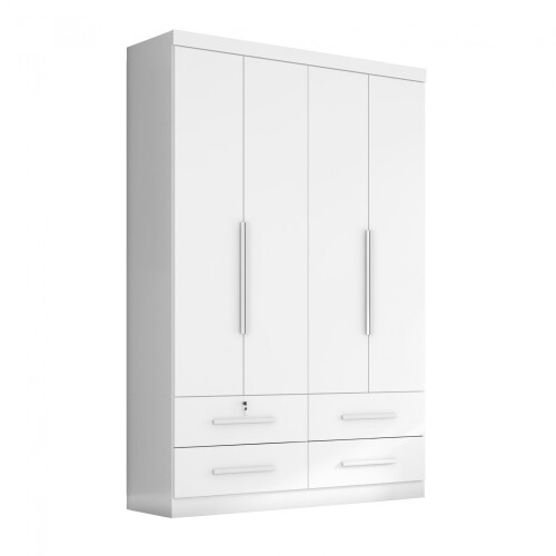 Ropero Maximus Plus 4 Puertas 4 Cajones Blanco