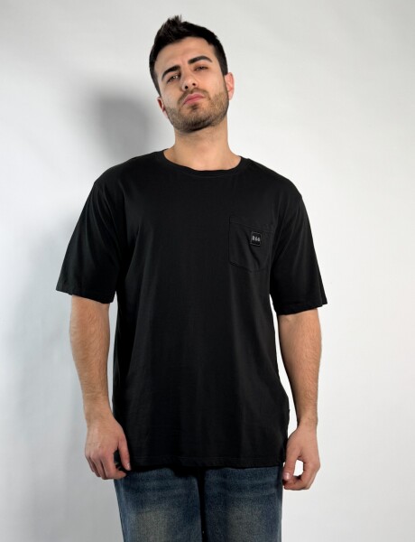 Remera oversize con bolsillo Gino Negro