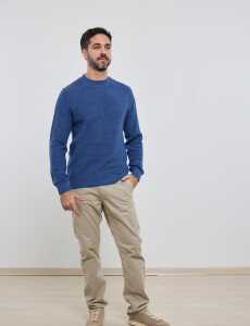 470657 SWEATER HARRINGTON LABEL Azul Piedra
