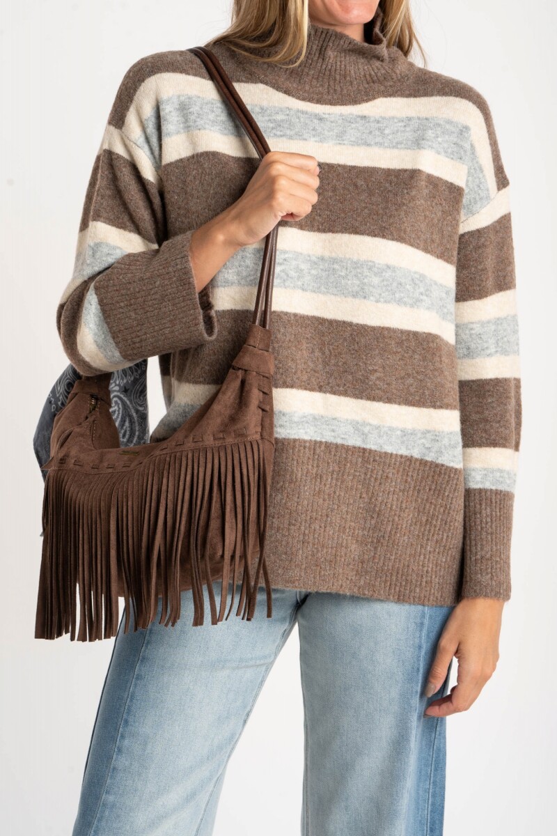 Polera Rayada - Marrón 