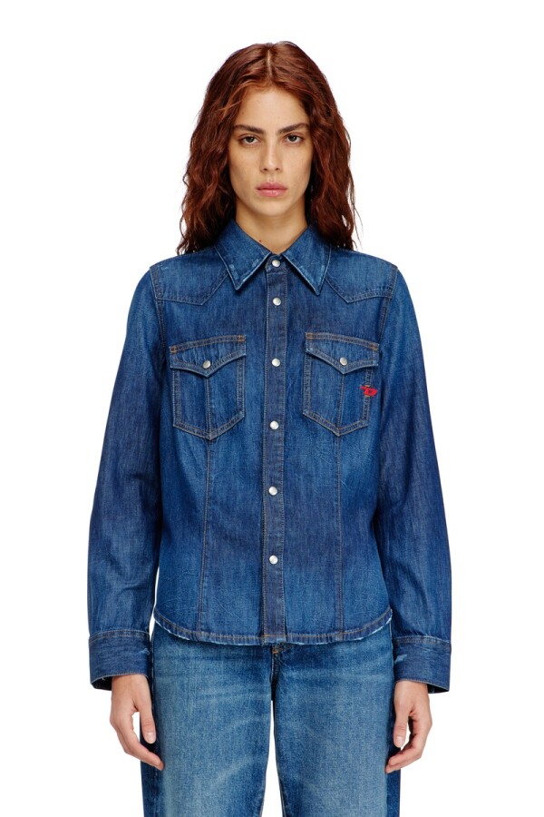 Camisa Para Mujer De-Waves Shirt Azul