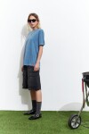 Remera washed bordada sol celeste