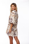 VESTIDO PIPER ESTAMPADO CRUDO Y BEIGE