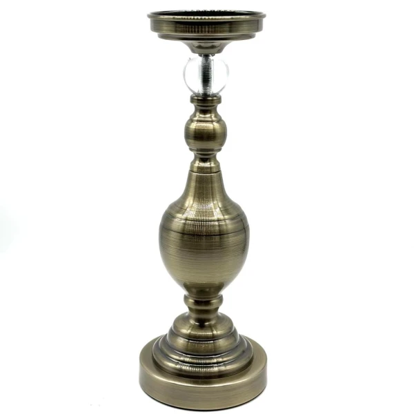 Candelabro de metal plateado 34 cm Candelabro de metal plateado 34 cm