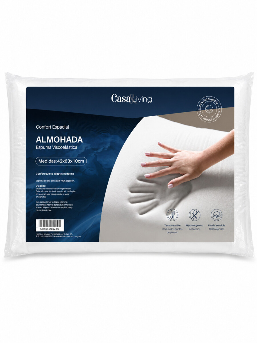 ALMOHADA CON MEMORIA - BLANCO 