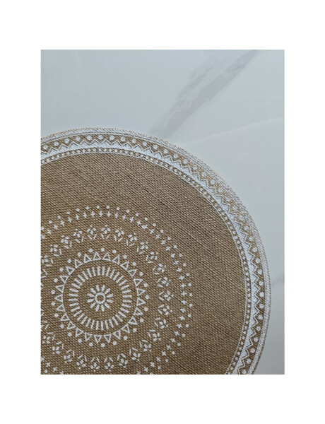 INDIVIDIUAL YUTE D38CM NATURAL/BLANCO INDIVIDIUAL YUTE D38CM NATURAL/BLANCO