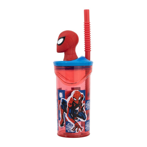 Vaso Alto con Forma 3D Avengers18 cm 360 ml Spiderman
