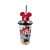 Vaso Plástico Milk Shake con Pin y Pajita Minnie 500 ml ROJO