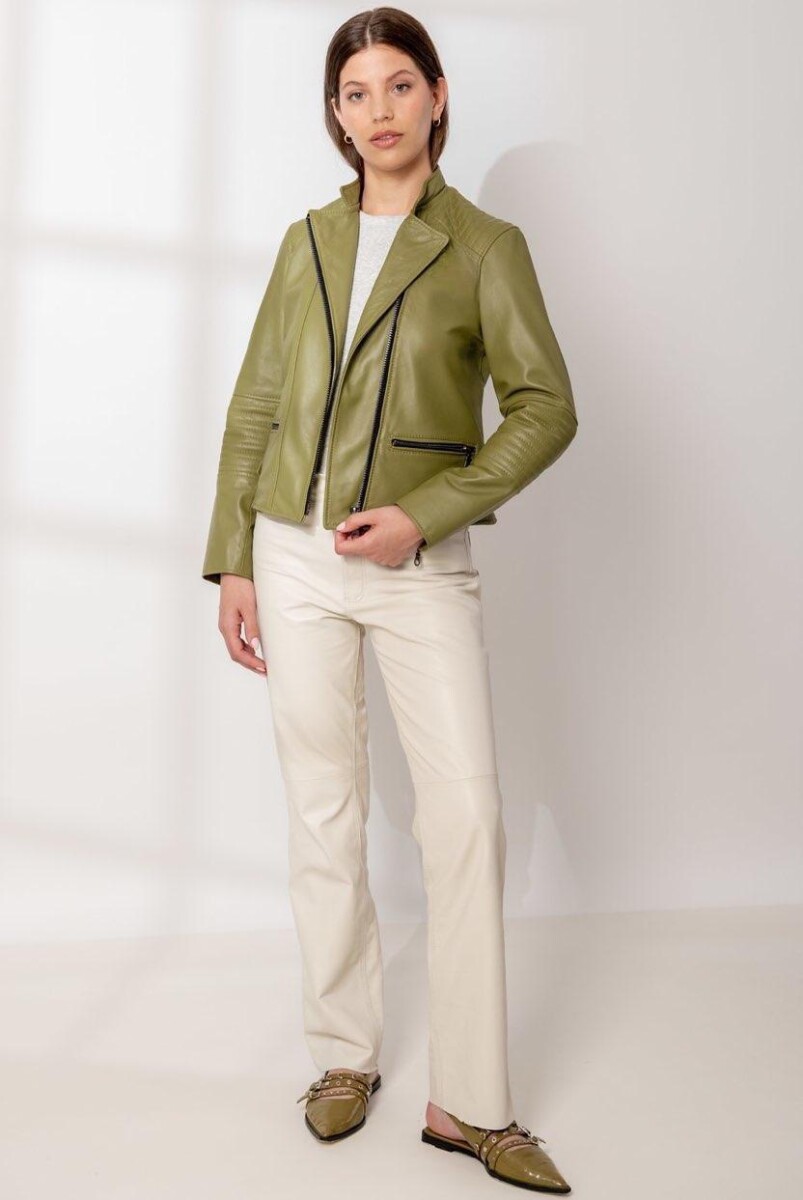 Chaqueta de cuero Dubai - Verde 