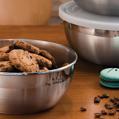 Juego 3 bowl redondos inox. con tapa "FREEZINOX" -TRAMONTINA TF0279