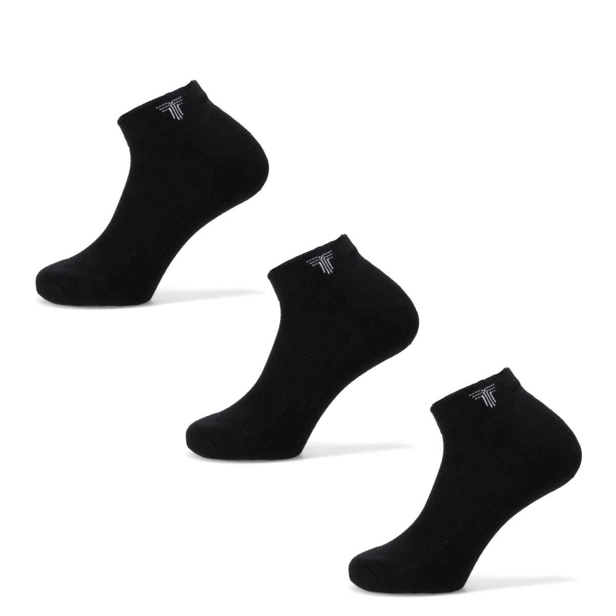 Medias Unisex Tiffosi Soquete Tripack - Negro 