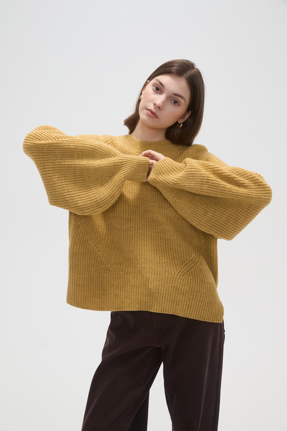 Sweater Tiros Mostaza Melange