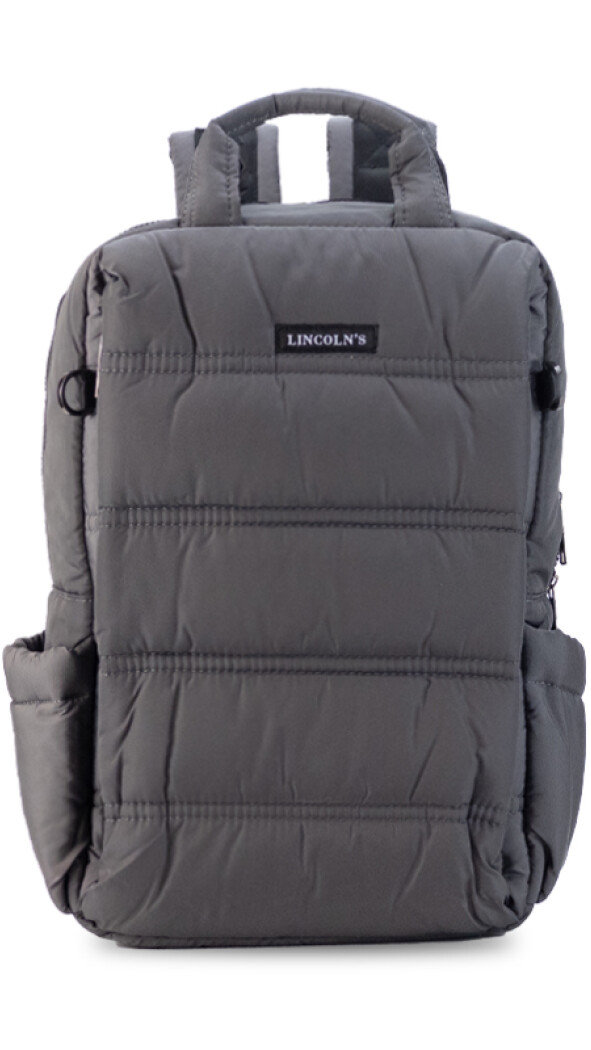 MOCHILA CAPITONEADA PETERSBURGO GRIS