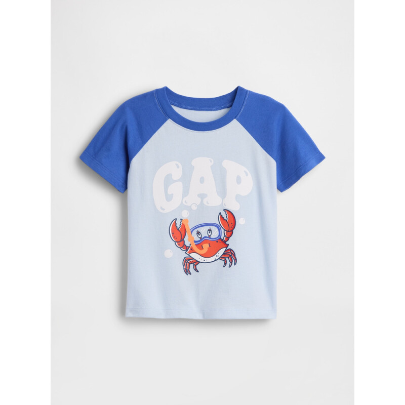 V-FRCH SS LOGO GRPH RAGLAN T ESSENTIAL BLUE
