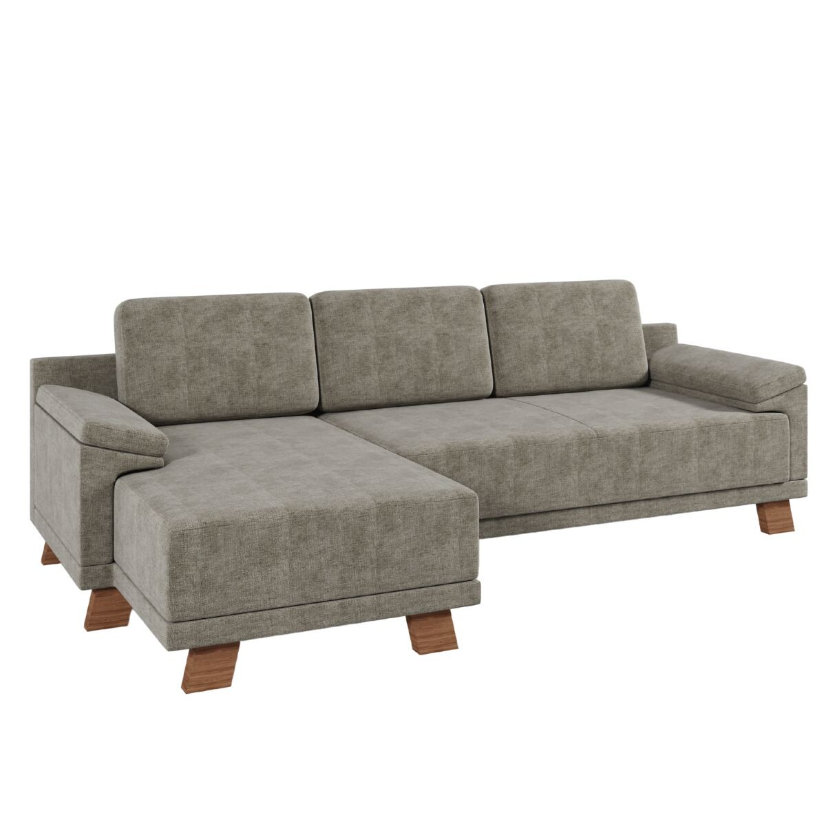 Rinconera Adalia - Tela Microfibra - Chaise izquierdo - 12074 (Gris) 