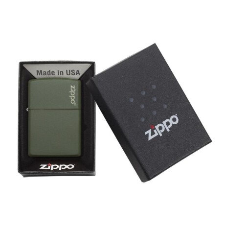 Encendedor Zippo Classic Verde mate con logo - 221ZL Encendedor Zippo Classic Verde mate con logo - 221ZL