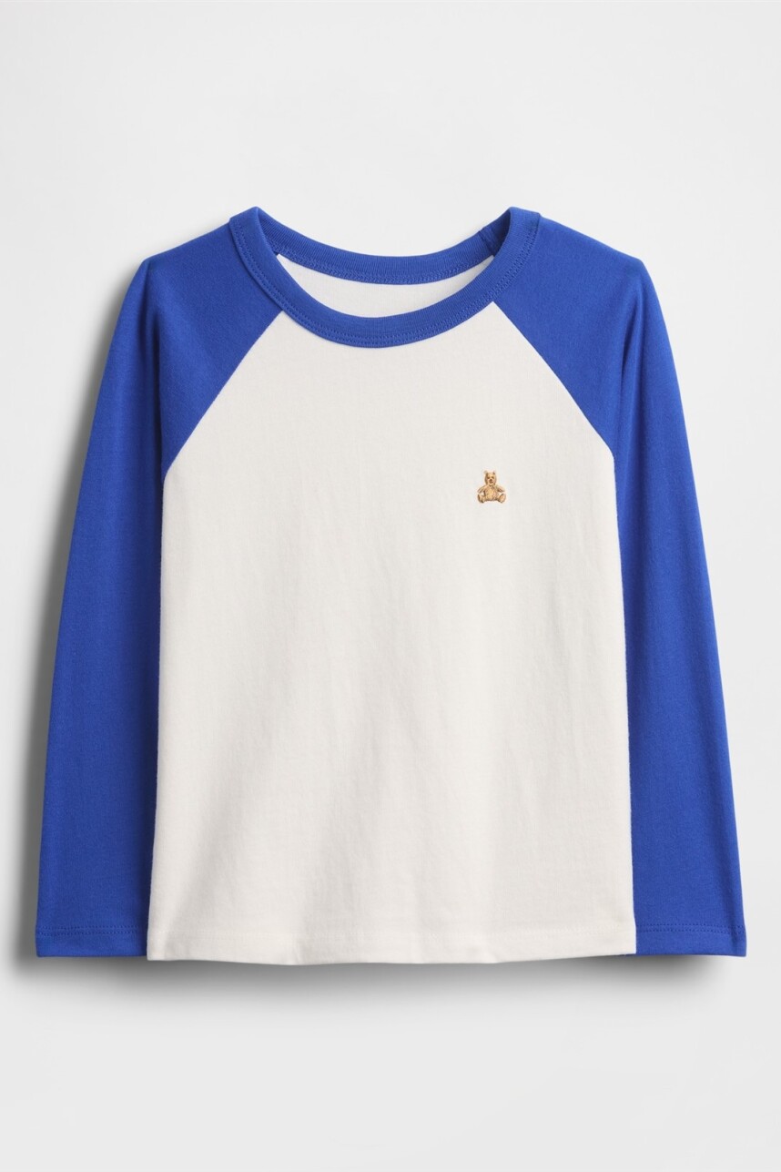 Remera Básica Toddler Niño Royal Gem/White