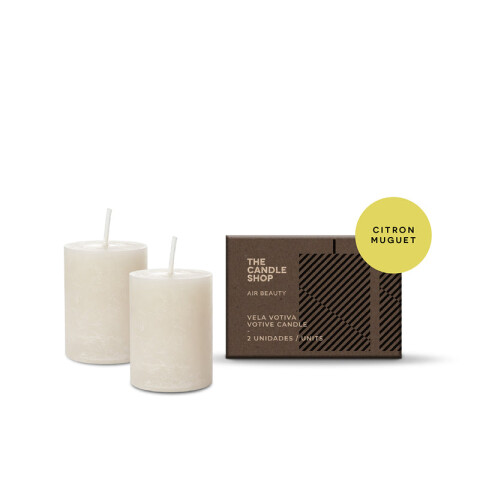 VELA VOTIVA X2 CITRON MUGUET
