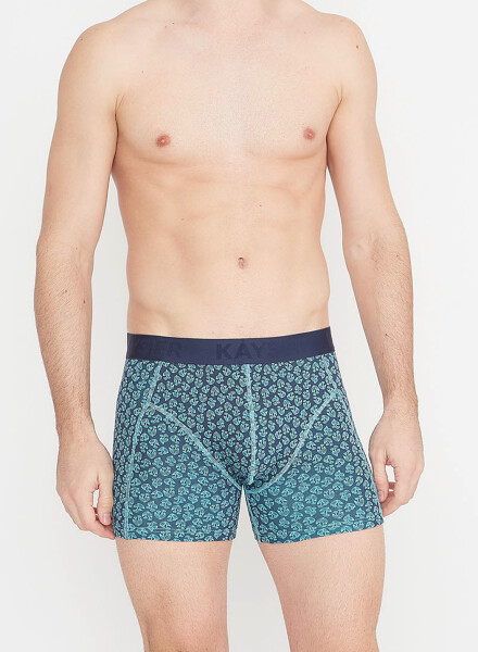 Boxer estampado alg. largo Azul