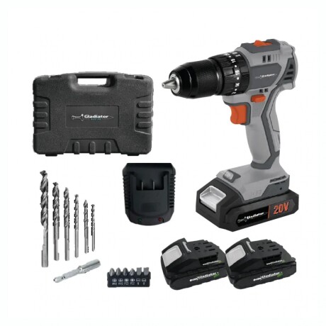 Taladro Atornillador Percutor Brushless GLADIATOR TPG813/20K2 13MM 20V Con Accesorios Taladro Atornillador Percutor Brushless GLADIATOR TPG813/20K2 13MM 20V Con Accesorios