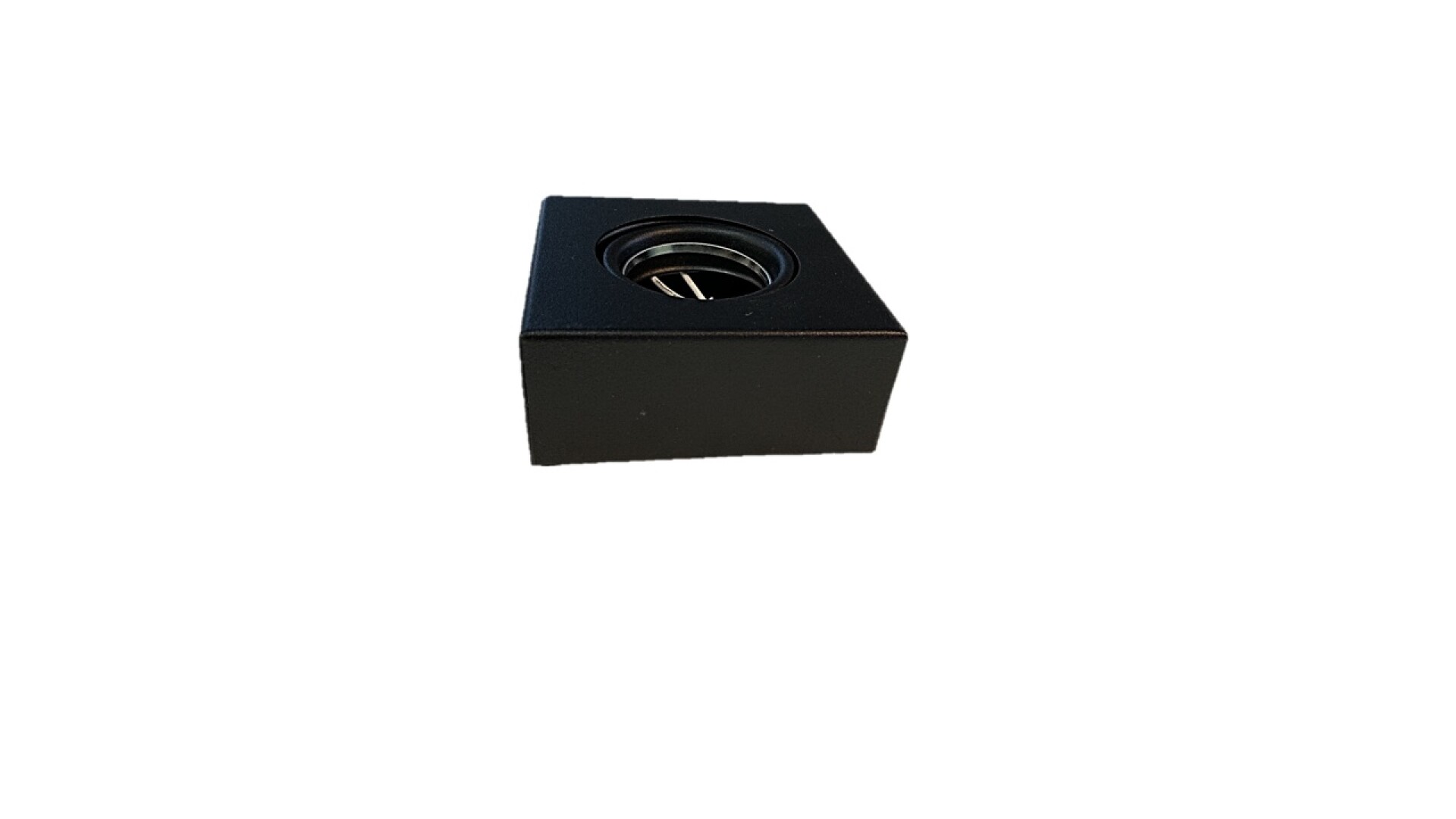PLAFON ADO DIRECCIONABLE 1 UZ ''VEDIA'' NEGRO GU10 CUADRADO 10X10X4 