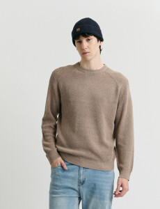 470986 SWEATER HARRINGTON LABEL Tostado