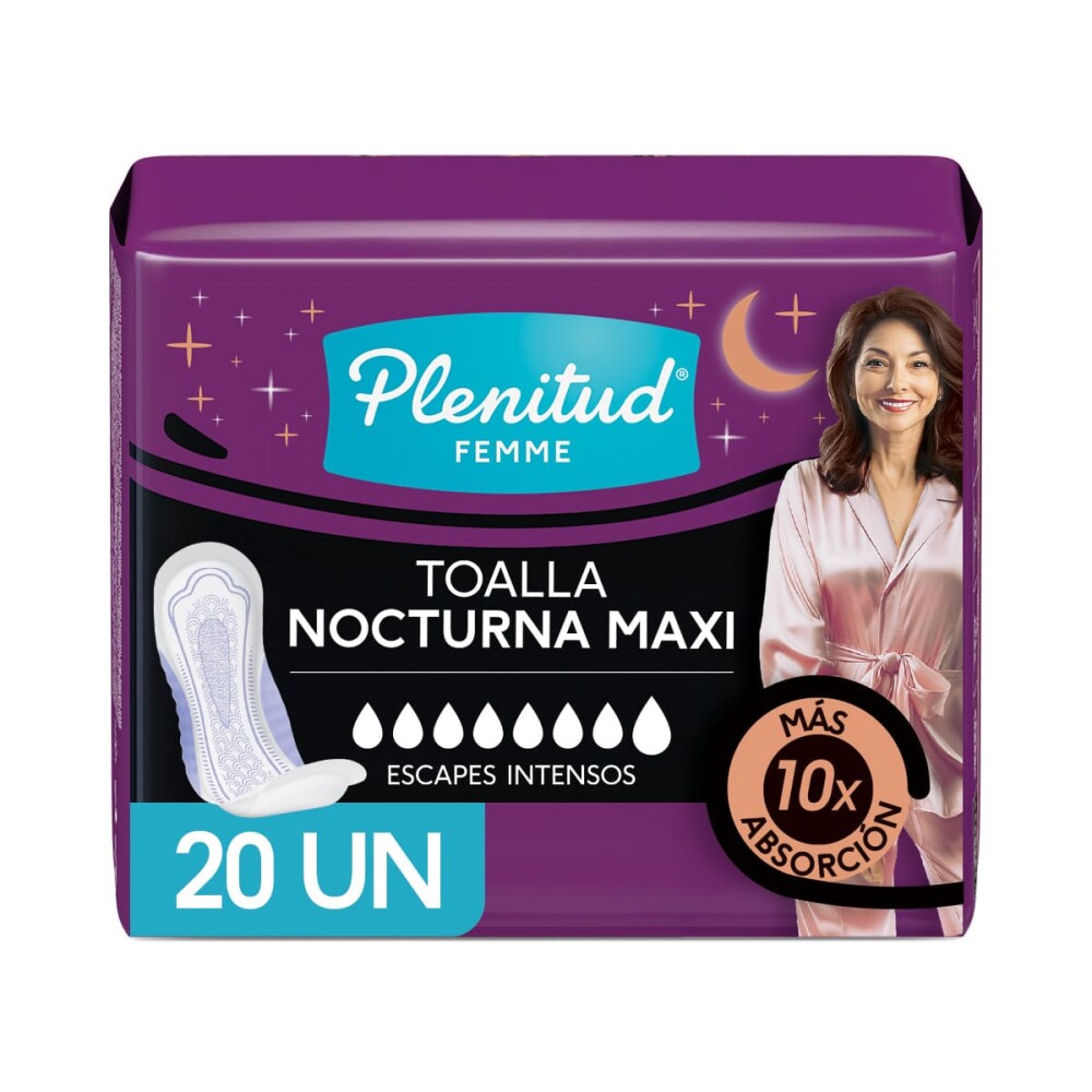PLENITUD FEMME TOALLA NOCT S/A PAQ. X 2 única