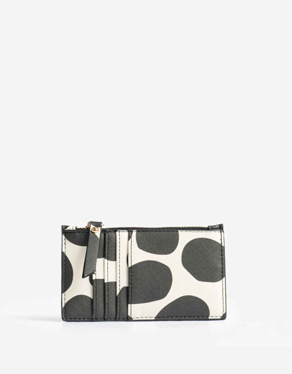 Tarjetero Con Cierre Lunares 