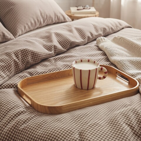 Bandeja de madera fresno rectangular Riga 33x22 cm