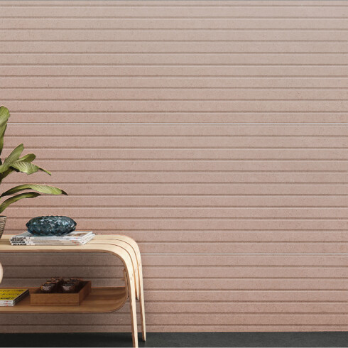 Ceramica Greige Mate Decorado Ripado 45X120Cm Pared GAMAS DE BEIGE