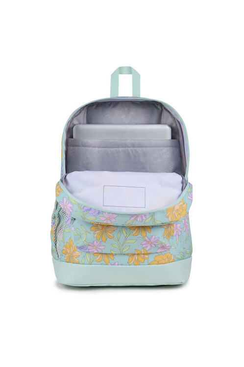 Mochila Portalaptop Cross Town Plus Faded Floral Fresh Mint