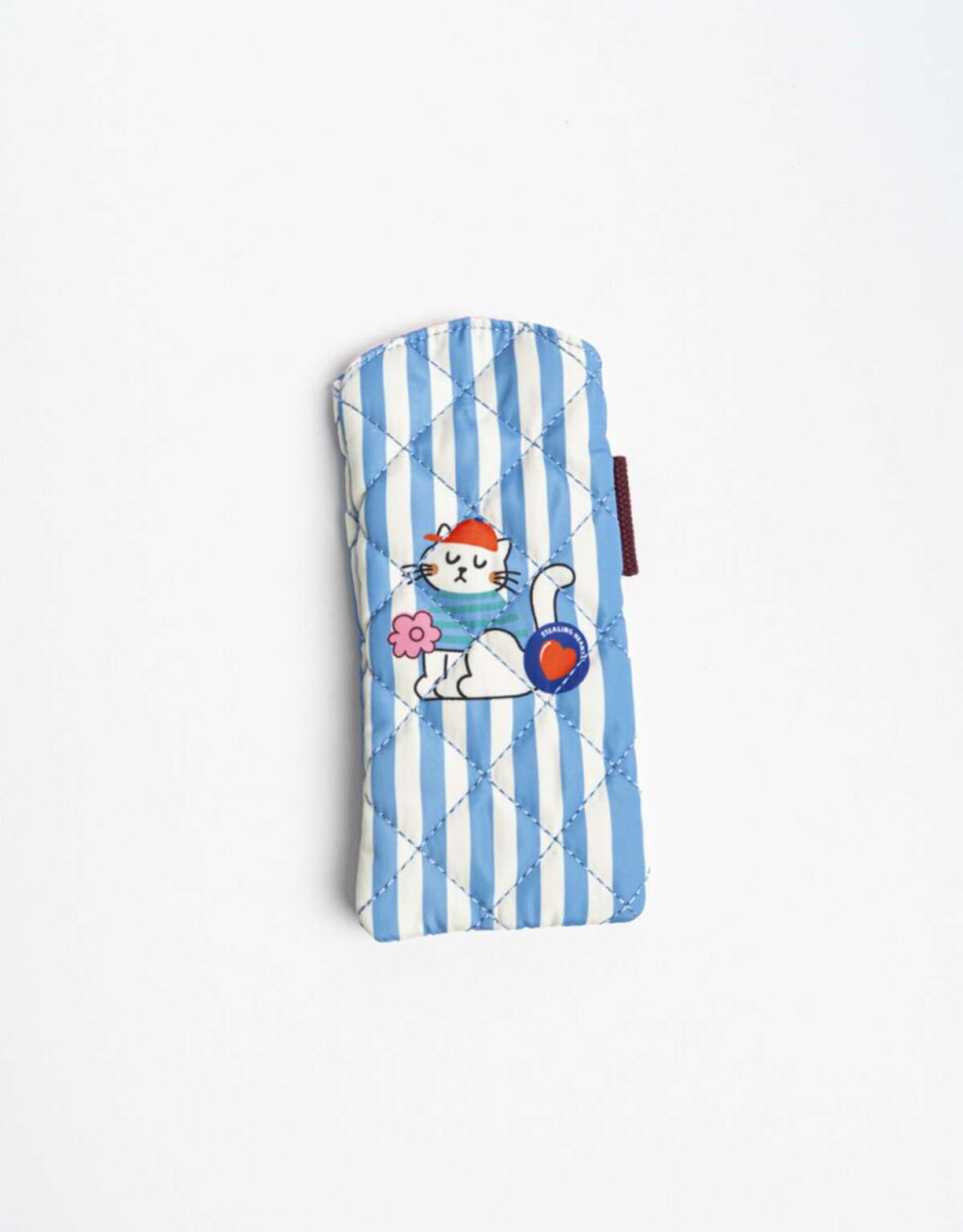 Estuche Flexible Estampa Gato - Combinacion Multicolor 