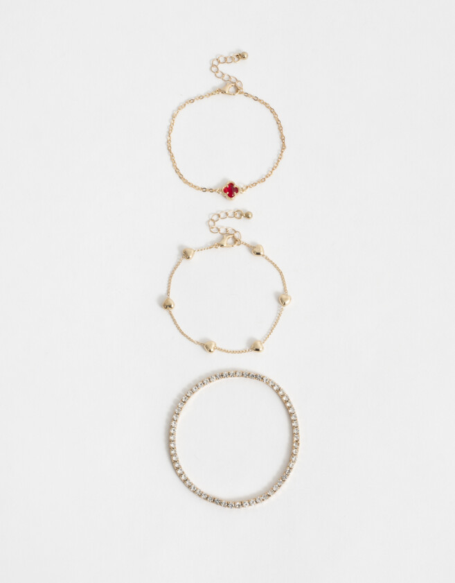 Pulseras Flexibles Sets Con strass Set De Pulseras Flexibles Con Strass - Dorado