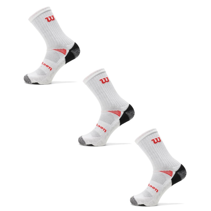 Medias Unisex Wilson x3 Largas Blanco - Negro