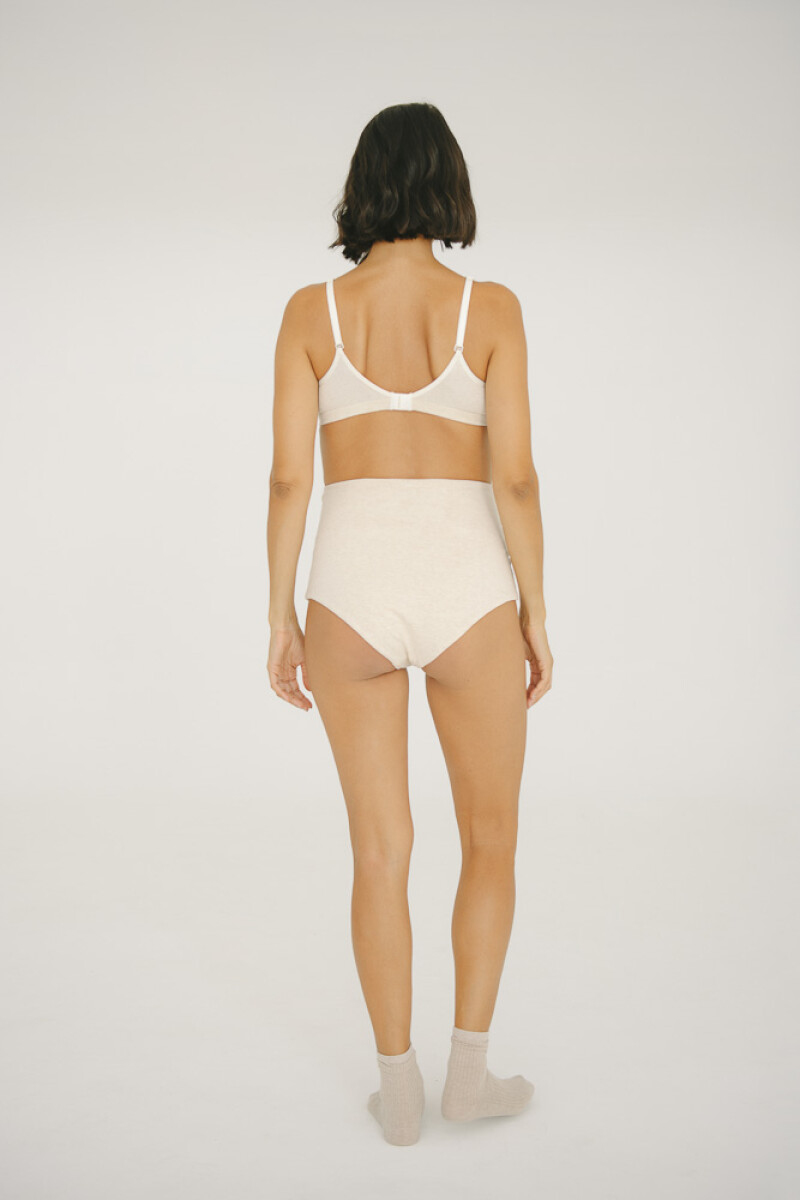 Culotte Maternal Lana – Suave Para Embarazo y Postparto Beige Melange