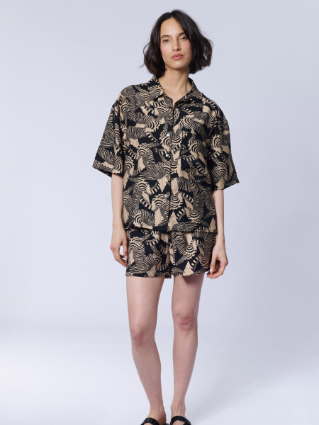 Short estampa Tucanes Negro
