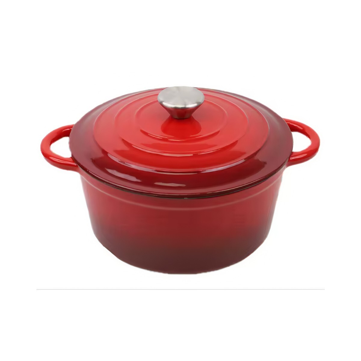 OLLA DE HIERRO FUNDIDO FIRE KING 24CM ROJA 