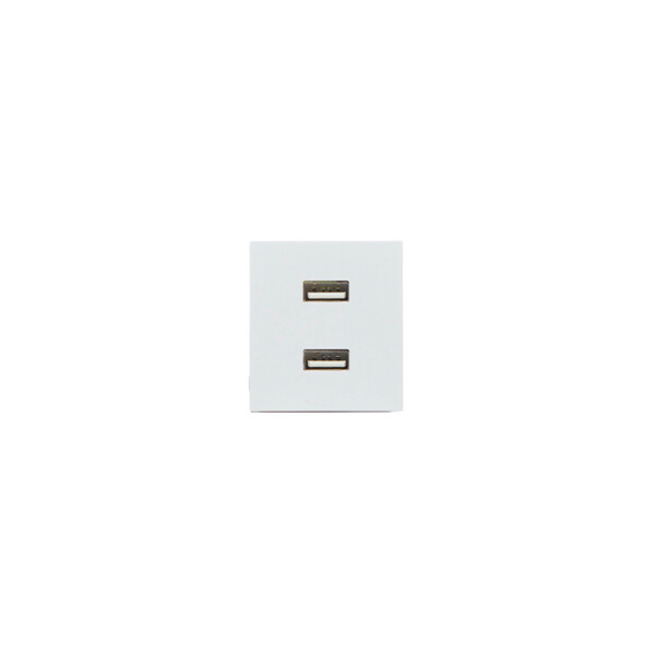 Módulo cargador para dos USB 3,1A blanco puro Sica ELE07612