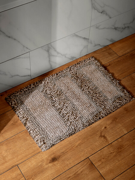 ALFOMBRA COMBINADA SHAGGY RECTANGULOS NATURAL