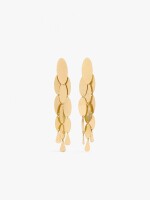 Pendientes Largos Con Formas Ovaladas dorado